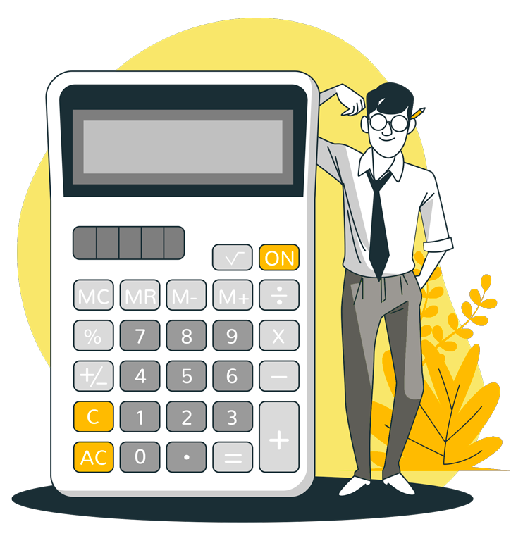 Professional building estimator reviewing construction plans